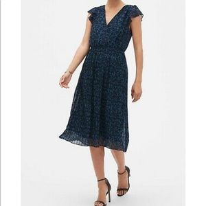 EUC Banana Republic Factory Leopard Print Midi Dress